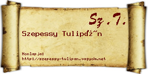 Szepessy Tulipán névjegykártya